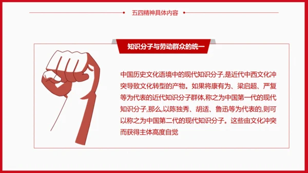青年节为梦想努力奋斗五四精神拳头力量通用PPT模板