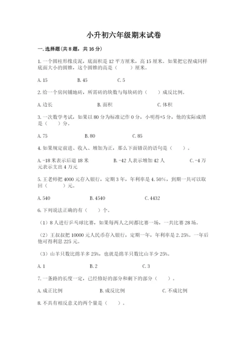 小升初六年级期末试卷精品（名师系列）.docx