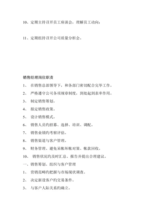 商贸公司岗位基本职责大全.docx