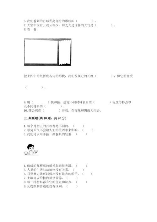 教科版二年级上册科学期末测试卷带答案（精练）.docx