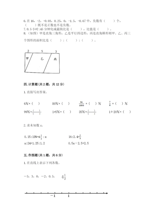 冀教版小学六年级下册数学期末综合素养测试卷及完整答案【全国通用】.docx