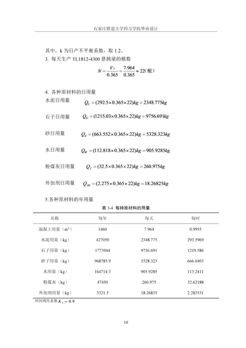 悬挑梁厂工艺设计--毕业论文.docx