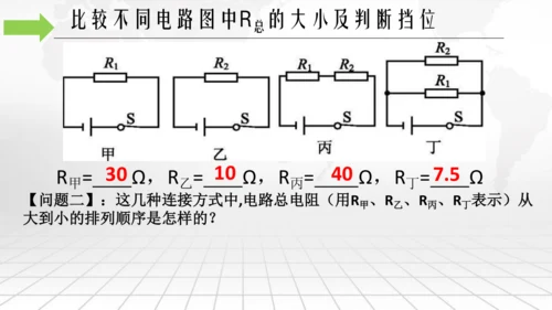 第十八章 电功率 本章复习与测试 电功率之加热保温挡位专题 单元复习课件(共20张PPT) 2023