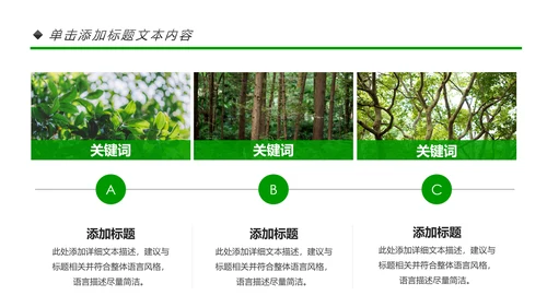 绿色环保森林生态文明建设森林日环保PPT模板
