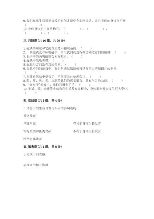 教科版二年级下册科学知识点期末测试卷附参考答案（能力提升）.docx