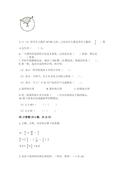 人教版六年级上册数学期末测试卷附完整答案（夺冠）.docx