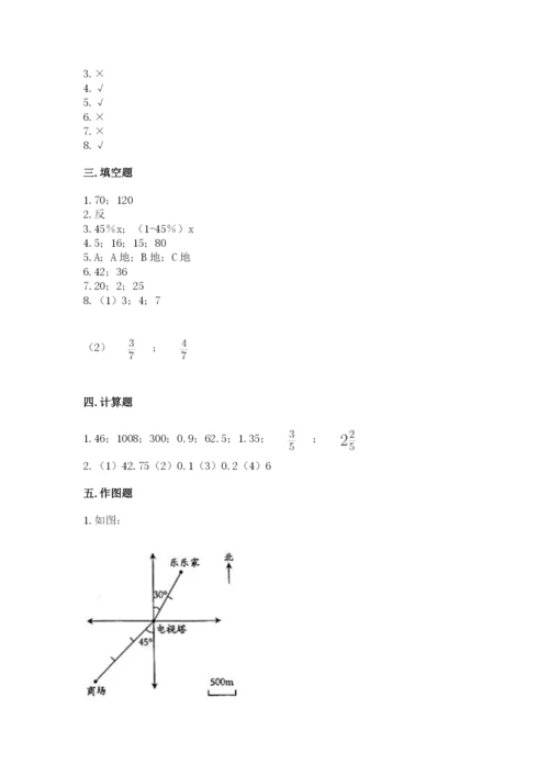 六年级下册数学期末测试卷及参考答案ab卷.docx