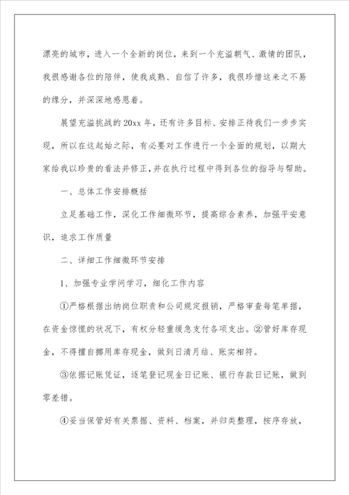 2022会计的个人工作计划