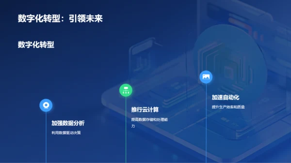 蓝色IT互联网总结汇报PPT模板