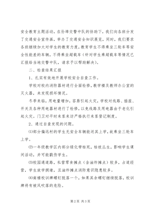 水东中心小学冬季安全工作自查报告.docx