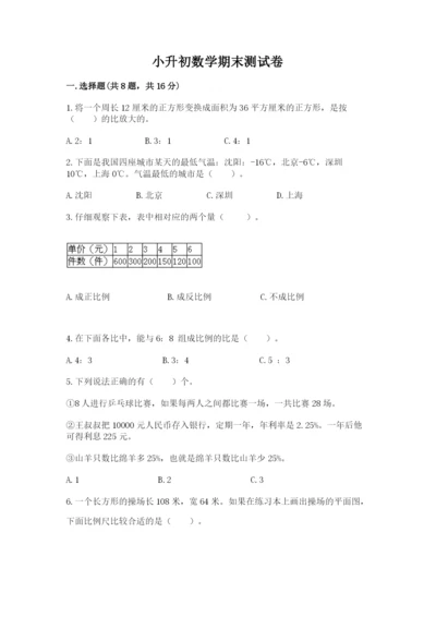 小升初数学期末测试卷【考点精练】.docx