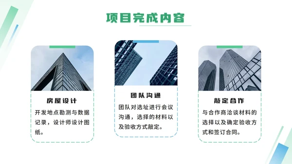 绿色简约年终项目报告ppt模板
