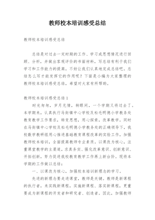 教师校本培训感受总结.docx