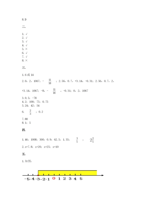 山西省【小升初】2023年小升初数学试卷及答案（典优）.docx