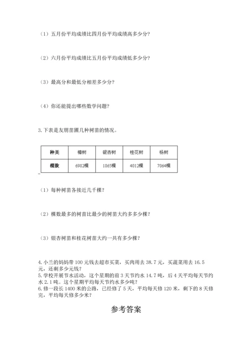 人教版四年级下册数学期末测试卷附完整答案（精品）.docx