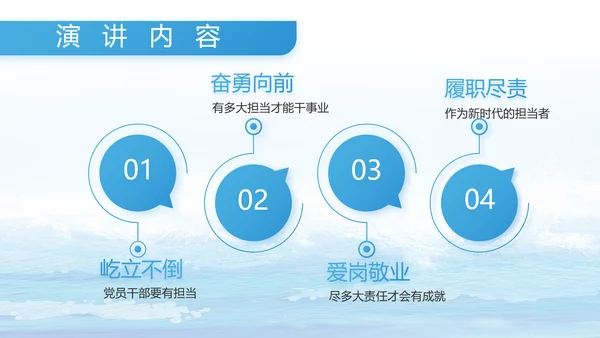 蓝色海警部队工作汇报动态PPT