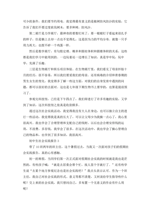 初中生社会实践报告15篇.docx