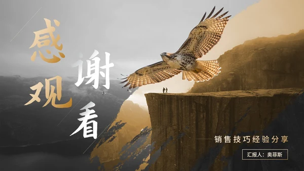 商务风销售技巧经验分享述职汇报PPT模板