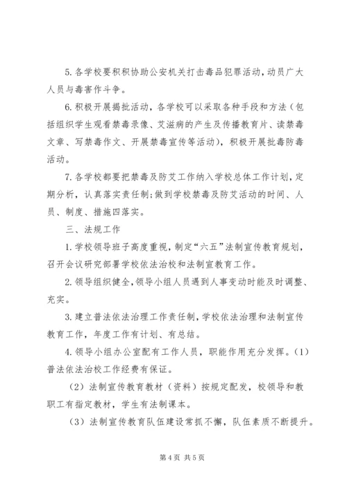 信访维稳禁毒防艾及法规工作目标.docx