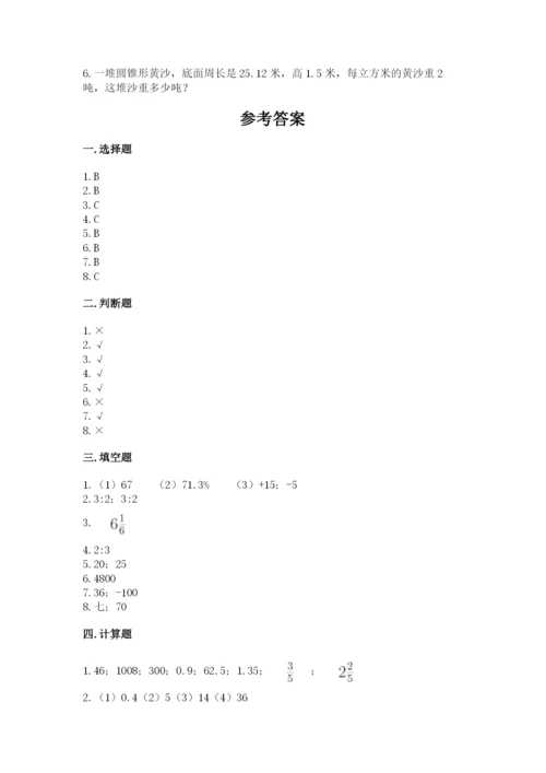 小升初六年级期末试卷精品【夺冠系列】.docx