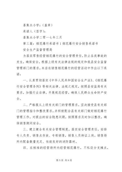 烟花爆竹承诺书.docx