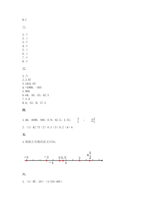 人教版六年级数学小升初试卷带答案（典型题）.docx