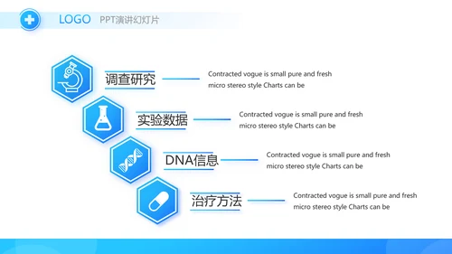 蓝色简约医学教育工作总结汇报PPT