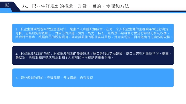 蓝色简约风大学生职业发展与就业指导课PPT