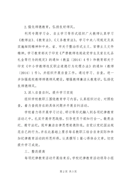 学校纪律教育活动工作总结.docx