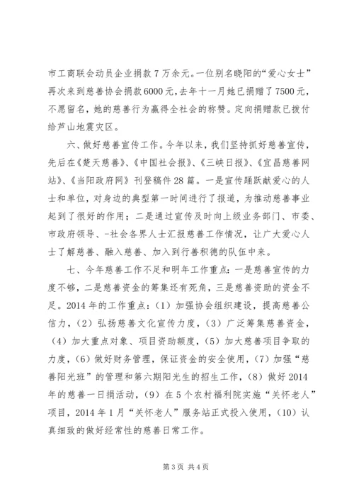 慈善协会年度工作总结和来年工作计划.docx