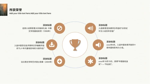余华《活着》读后感PPT模板