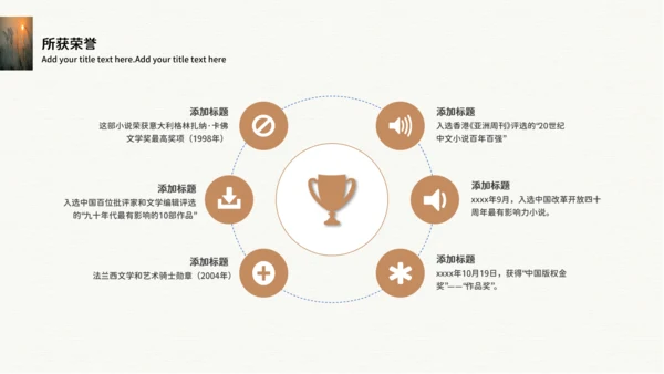 余华《活着》读后感PPT模板