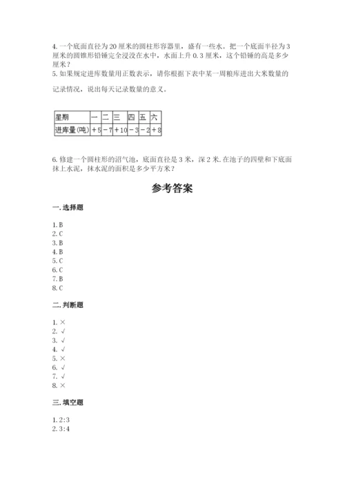 人教版六年级下册数学期末测试卷【名校卷】.docx