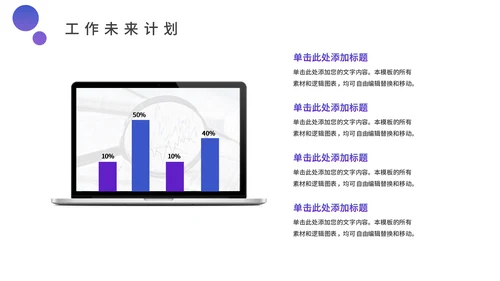 蓝紫渐变色商务工作汇报通用PPT模板