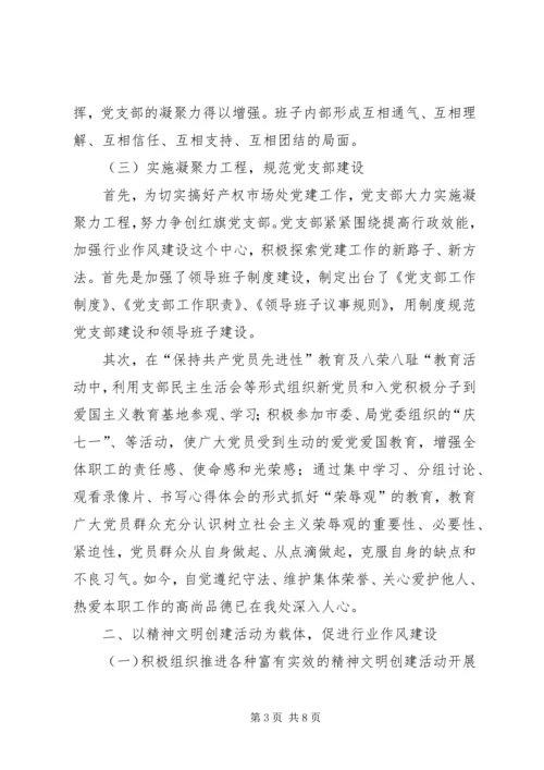 市房管处党支部作风建设成功经验交流材料.docx