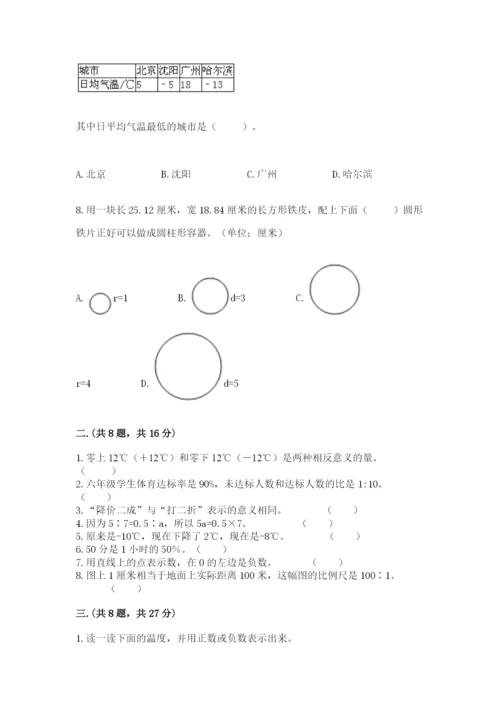 四川省【小升初】2023年小升初数学试卷往年题考.docx