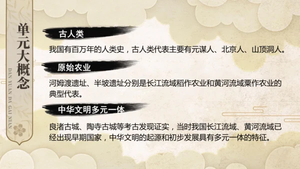 第一单元 史前时期：原始社会与中华文明的起源  单元复习课件（20张PPT）