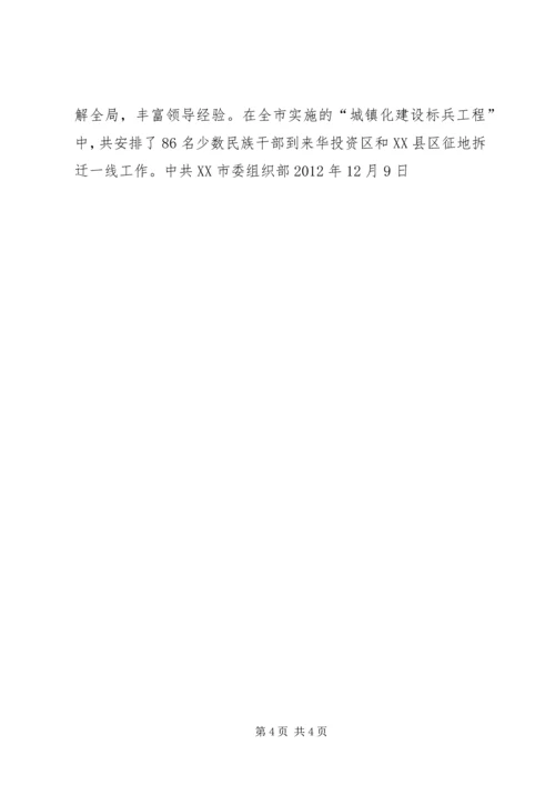 培养选拔少数民族干部工作情况自查报告.docx