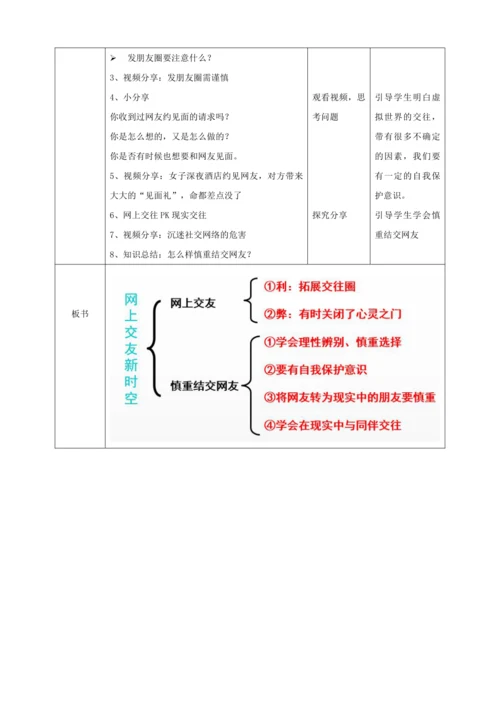 【核心素养目标】5.2网上交友新时空 教案