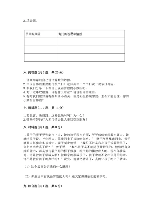 部编版小学四年级下册道德与法治《期末测试卷》加答案下载.docx