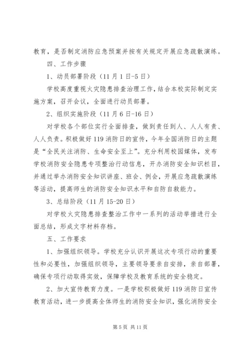 霍庄小学防火灾隐患整改方案.docx