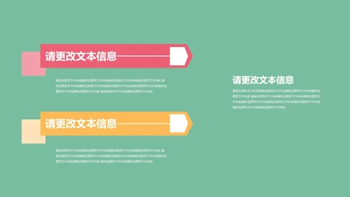 绿色卡通风教学PPT模板