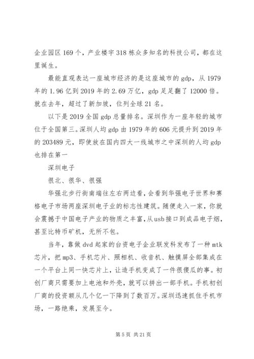 庆祝深圳经济特区成立40周年心得感想.docx