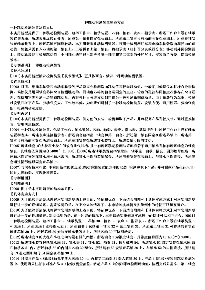 一种跳动检测装置制造方法