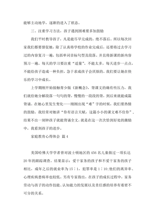 有关家庭教育心得体会模板合集8篇.docx