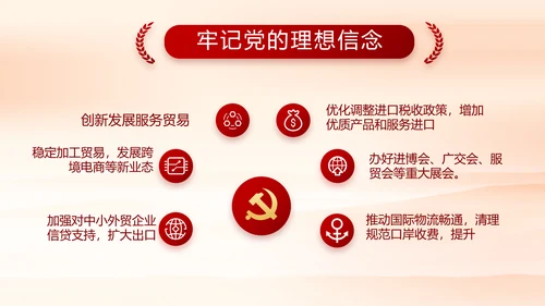 红色党支部工作总结汇报动态PPT党课