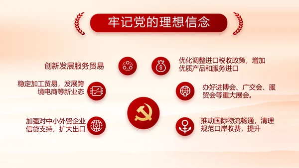红色党支部工作总结汇报动态PPT党课