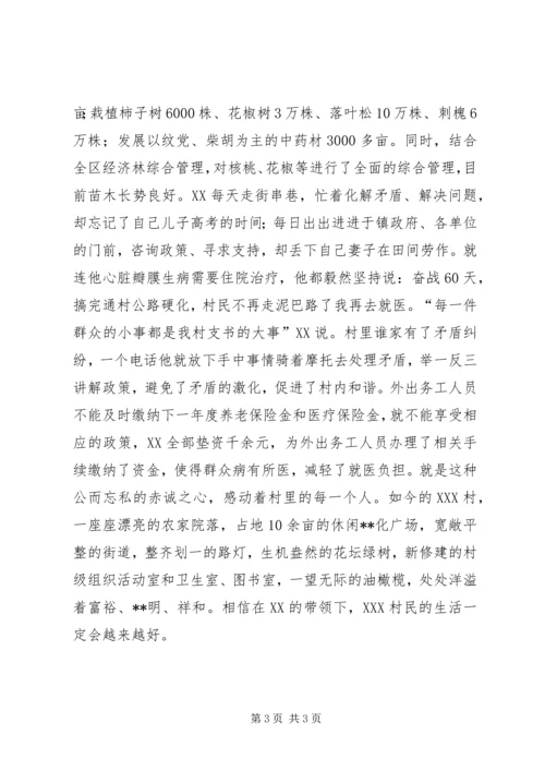 优秀村支书事迹材料.docx