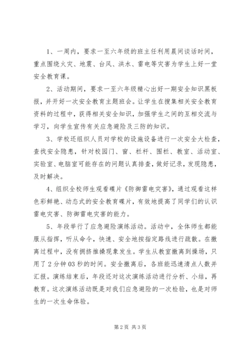 小学防灾减灾活动汇报材料 (2).docx