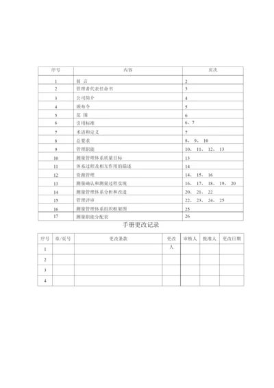 测量管理体系管理手册.docx